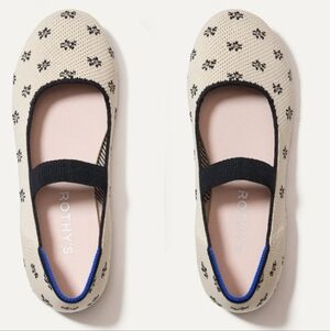 ROTHY'S Girl's Mary Jane Flat In Daisy Noir 2.
